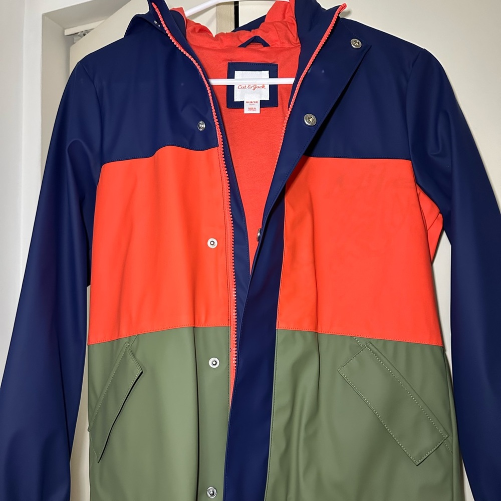 NWT Cat & Jack Multicolor Wind & Water Resistant Jacket SZ 8/10